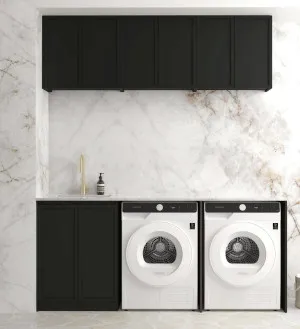 Laundry Kit 1960C Hampshire Black with Natural Carrara Marble Top by Otti Australia, a Cabinetry for sale on Style Sourcebook
