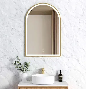 LED Archie 900x600 Gold Metal Frame Mirror by Otti Australia, a Mirrors for sale on Style Sourcebook