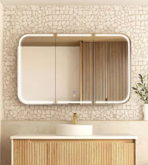 LED Newport 1200x750 Natural Oak Shaving Cabinet - Premium Edition by Otti Australia, a Shaving Cabinets for sale on Style Sourcebook