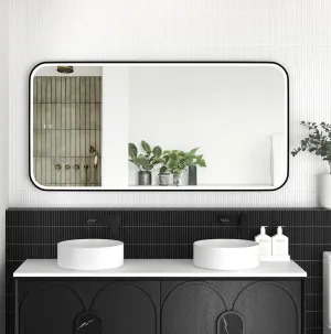 LED Newport 1500x750 Black Metal Frame Mirror by Otti Australia, a Mirrors for sale on Style Sourcebook