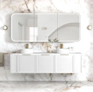 LED Newport 1800x750 White Shaving Cabinet - Premium Edition by Otti Australia, a Shaving Cabinets for sale on Style Sourcebook