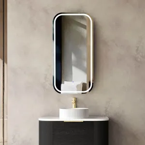 LED Newport 900x450 Black Oak Shaving Cabinet Soft Square by Otti Australia, a Shaving Cabinets for sale on Style Sourcebook