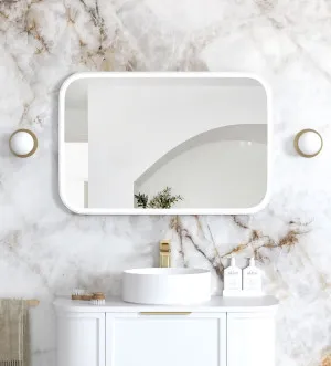 LED Newport 900x600 White Metal Frame Mirror by Otti Australia, a Mirrors for sale on Style Sourcebook