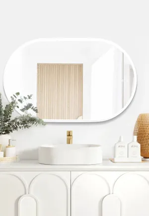 LED Noosa 900x600 White Metal Frame Mirror by Otti Australia, a Mirrors for sale on Style Sourcebook