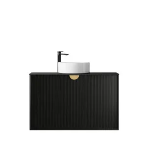 Marlo 900mm Matte Black Wall Hung Vanity With Matte White Top by Otti Australia, a Vanities for sale on Style Sourcebook