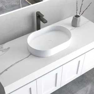 Noosa Solid Surface 585x385x110 Matte White Basin NF by Otti Australia, a Basins for sale on Style Sourcebook
