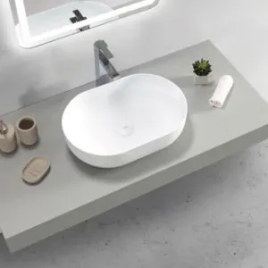Portofino Solid Surface 500x345x140 Matte White Basin NF by Otti Australia, a Basins for sale on Style Sourcebook