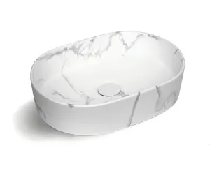 Quay Oval 500x340x120 Matte Carrara Basin by Otti Australia, a Basins for sale on Style Sourcebook