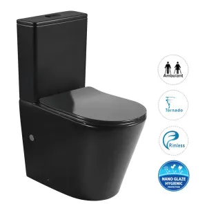 Radiant Toilet Suite Slim Seat Matte Black by Otti Australia, a Toilets & Bidets for sale on Style Sourcebook