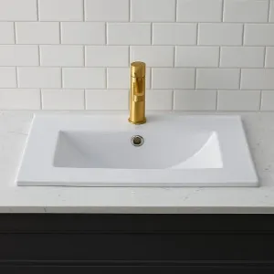 Semi Insert Square Gloss White Basin 1 Tap Hole No Overflow 500x360x165 by Otti Australia, a Basins for sale on Style Sourcebook