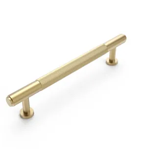 Soho - Brushed Brass 128/165mm  Handle (128mm Hole to Hole ; 165mm Total Length) by Otti Australia, a Cabinet Hardware for sale on Style Sourcebook