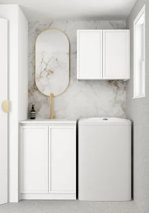 Wall and Base Cabinets Kit 650 Hampshire White with Cloudy Carrara Top by Otti Australia, a Cabinetry for sale on Style Sourcebook