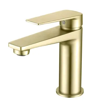 Zevio Basin Mixer Brushed Gold by Otti Australia, a Bathroom Taps & Mixers for sale on Style Sourcebook