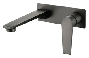 Zevio Wall Basin Mixer Gun Metal by Otti Australia, a Bathroom Taps & Mixers for sale on Style Sourcebook