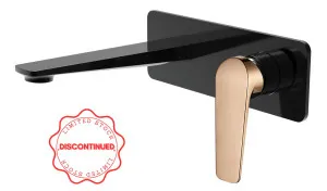 Zevio Wall Basin Mixer Matte Black & Rose Gold by Otti Australia, a Bathroom Taps & Mixers for sale on Style Sourcebook