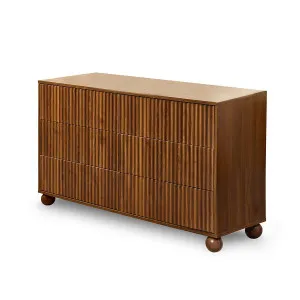 Deven Ball Feet Six Drawer - Walnut - Mocka by Mocka., a Dressers & Chests of Drawers for sale on Style Sourcebook