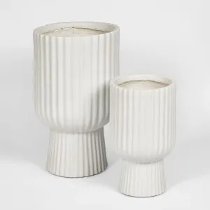 Minnie Planter Set of 2 White by Florabelle Living, a Plant Holders for sale on Style Sourcebook