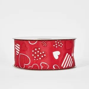 6.35cm Red White Hearts 22.86m by Florabelle Living, a Decorative Accessories for sale on Style Sourcebook