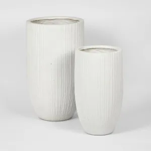 Alicia Planter Set of 2 White by Florabelle Living, a Plant Holders for sale on Style Sourcebook