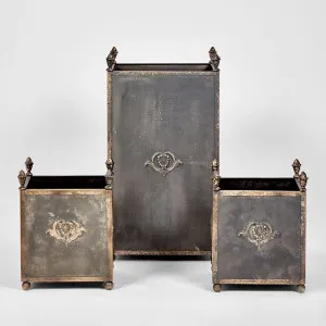 Estate Footed Iron Planters (Set of 3) by Florabelle Living, a Plant Holders for sale on Style Sourcebook