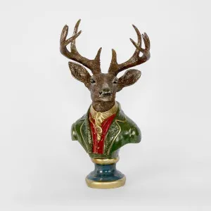 Golden Stag Bust Green Coat by Florabelle Living, a Christmas for sale on Style Sourcebook
