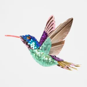 Chassi Sequin Hummingbird Tree Decoration by Florabelle Living, a Christmas for sale on Style Sourcebook