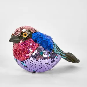 Jasper Clip on Sequin Bird Blue by Florabelle Living, a Christmas for sale on Style Sourcebook