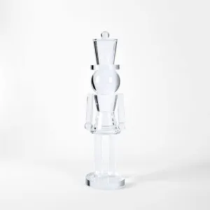 Crystal Glass Nutcracker Clear Medium by Florabelle Living, a Christmas for sale on Style Sourcebook