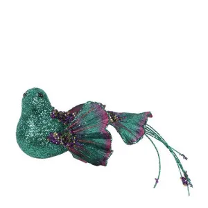 Ginko Glitter Clip on Bird Peacock by Florabelle Living, a Christmas for sale on Style Sourcebook