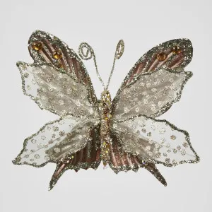 Andou Champagne Clip on Butterfly by Florabelle Living, a Christmas for sale on Style Sourcebook