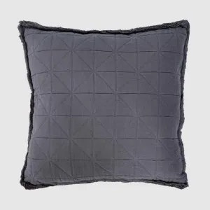 Quilted Cushion Dark Grey 50x50 - Cover only by Florabelle Living, a Cushions, Decorative Pillows for sale on Style Sourcebook