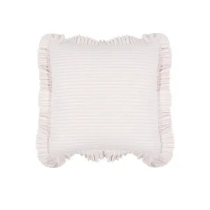 Tick Frill Cushion 50x50 Pink - Cover only by Florabelle Living, a Cushions, Decorative Pillows for sale on Style Sourcebook