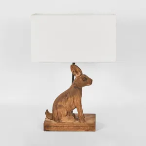 Simon - Dark Natural - Small Wooden Rabbit Table Lamp by Florabelle Living, a Lighting for sale on Style Sourcebook