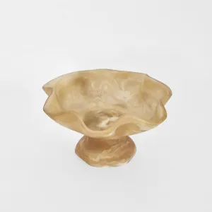 Halo Footed Bowl Swirl Resin Toffee by Florabelle Living, a Decorative Accessories for sale on Style Sourcebook
