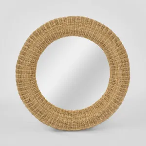 Long Island Mirror Round Rattan by Florabelle Living, a Decorative Accessories for sale on Style Sourcebook