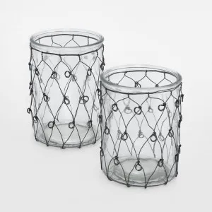 WIRE COVERED CANDLE HOLDER S/2 by Florabelle Living, a Decorative Accessories for sale on Style Sourcebook