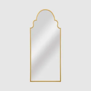 Taj Outdoor Iron Floor Mirror Gold by Gallery Home, a Plants for sale on Style Sourcebook