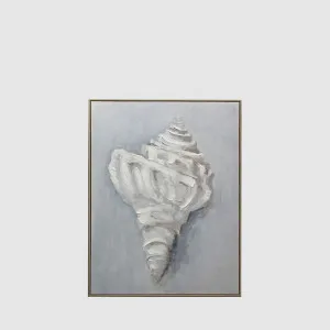 Conch Shell Textured Canvas Wall Art 90x120cm by Florabelle Living, a Decorative Accessories for sale on Style Sourcebook