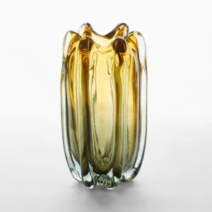 Solenne Handblown Glass Heavy Vase Amber & Gray Omber by Florabelle Living, a Decorative Accessories for sale on Style Sourcebook
