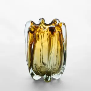 Solenne Handblown Glass Vase Amber & Green Ombre by Florabelle Living, a Decorative Accessories for sale on Style Sourcebook