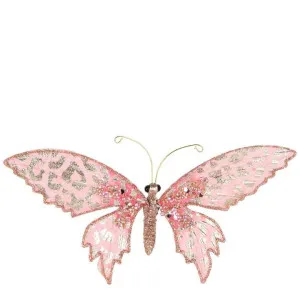 Leo Spotted Metallic Clip On Butterfly Pink by Florabelle Living, a Christmas for sale on Style Sourcebook