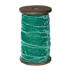 Fray Velvet Ribbon Emerald Green 10m by Florabelle Living, a Decorative Accessories for sale on Style Sourcebook