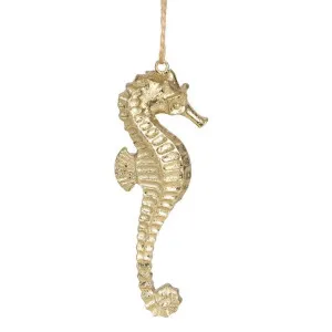 Golden Hanging Seahorse Ornament by Florabelle Living, a Christmas for sale on Style Sourcebook