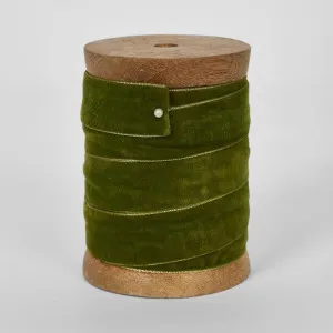 GREEN VELVET RIBBON WITH GOLD RIM 10M by Florabelle Living, a Decorative Accessories for sale on Style Sourcebook