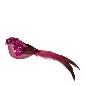 Armand Clip on Bird Decoration Pink by Florabelle Living, a Christmas for sale on Style Sourcebook