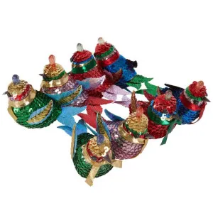 Bedazzled Sequin Birds Bright - Box Set of 8 Assorted by Florabelle Living, a Christmas for sale on Style Sourcebook