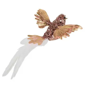 Flutter Sparkly Clip On Bird Decoration Pink by Florabelle Living, a Christmas for sale on Style Sourcebook