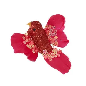 Raj Clip On Bird Decoration Red by Florabelle Living, a Christmas for sale on Style Sourcebook