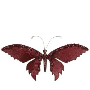 Jamay Velvet Butterfly Burgundy by Florabelle Living, a Christmas for sale on Style Sourcebook