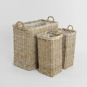 Luna Tall Basket set 3 by Florabelle Living, a Decorative Accessories for sale on Style Sourcebook